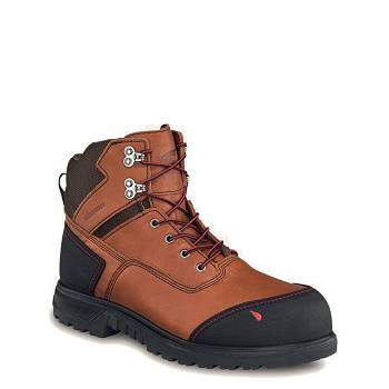 Red Wing Brnr XP 6-inch Safety Toe - Hnede Nepremokave Topanky Panske, RW121SK